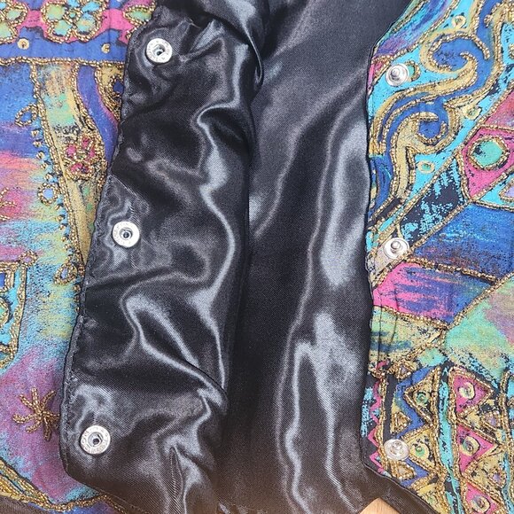 Vintage 90s Daily Planet Beaded Boho Art Vest Size Large - Picture 9 of 16